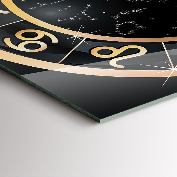 Orologio quadrato Segni zodiacali neri