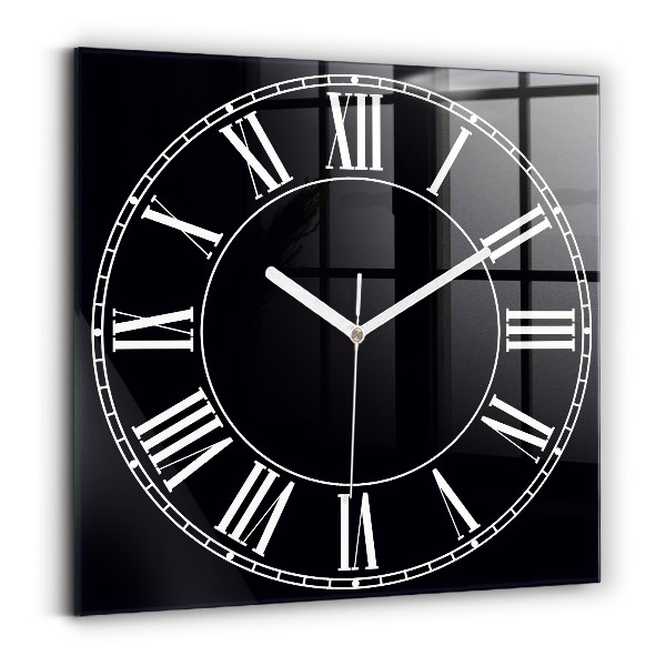 Orologio quadrato Numeri romani neri