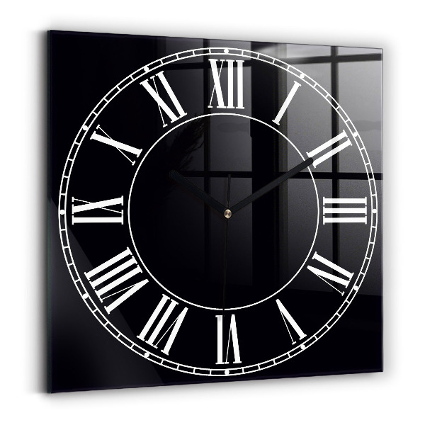 Orologio quadrato Numeri romani neri