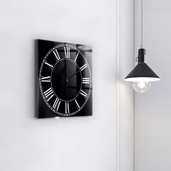 Orologio quadrato Numeri romani neri