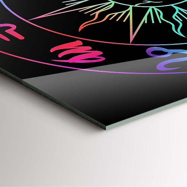 Orologio quadrato Segni zodiacali arcobaleno