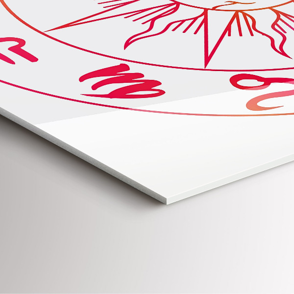 Orologio quadrato Segni zodiacali colorati