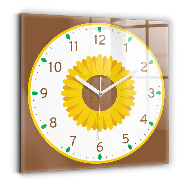 Orologio quadrato Fiore di girasole