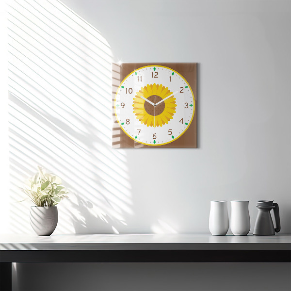Orologio quadrato Fiore di girasole