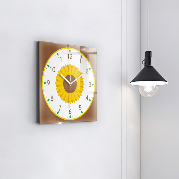 Orologio quadrato Fiore di girasole