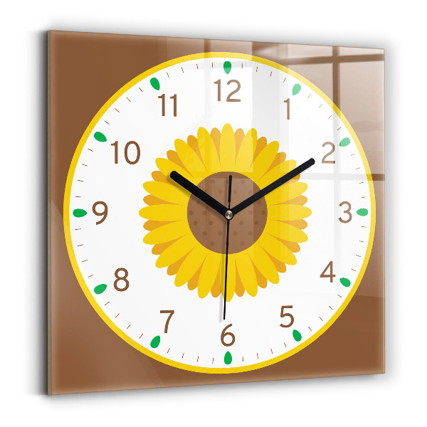Orologio quadrato Fiore di girasole