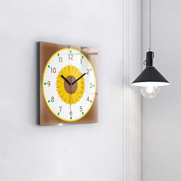 Orologio quadrato Fiore di girasole