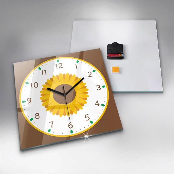 Orologio quadrato Fiore di girasole