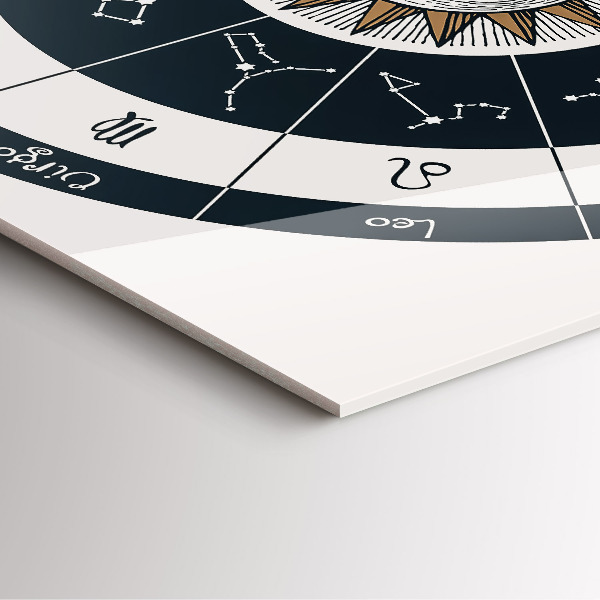 Orologio quadrato Costellazioni zodiacali su sfondo blu