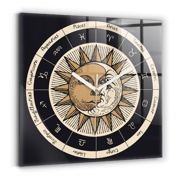 Orologio quadrato Il Sole e gli Zodiaci