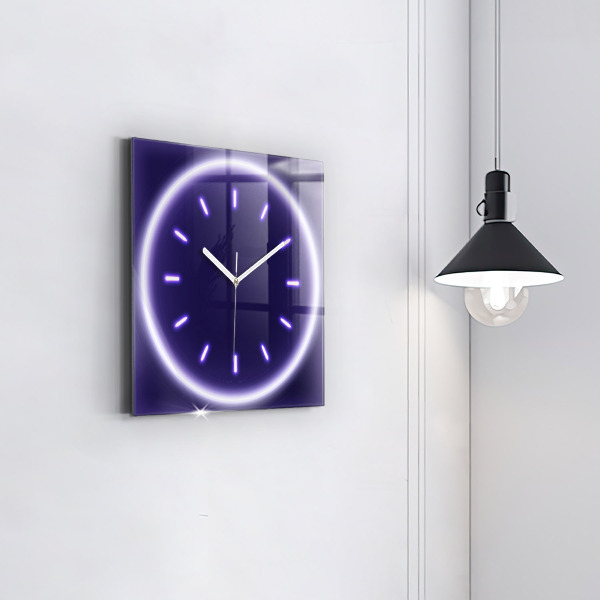 Orologio quadrato Linee al neon