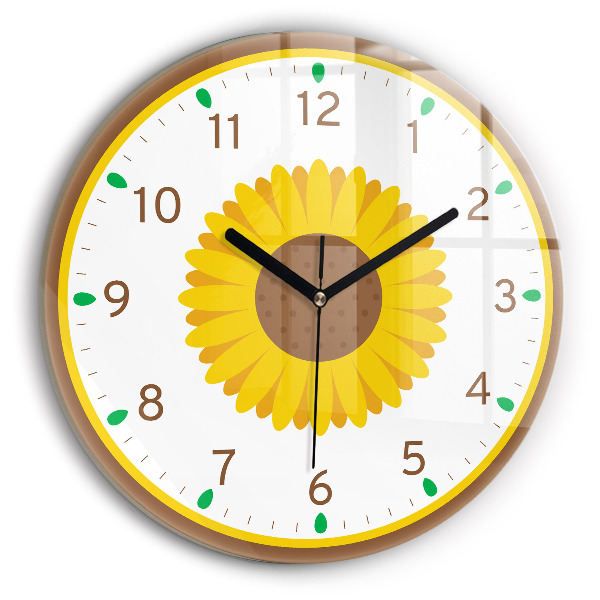 Orologio rotondo Fiore di girasole