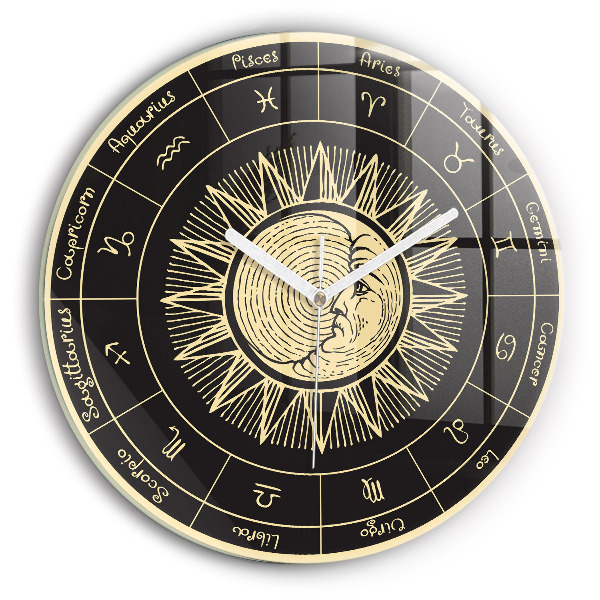 Orologio rotondo Zodiaco e Sole