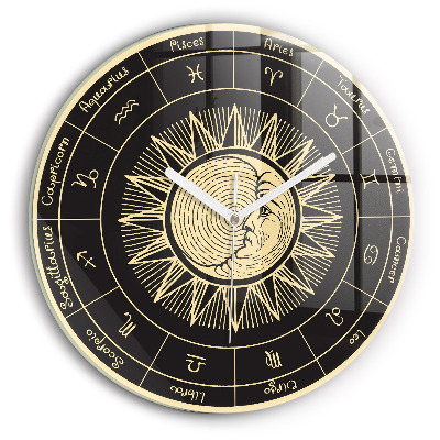 Orologio rotondo Zodiaco e Sole