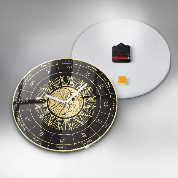 Orologio rotondo Zodiaco e Sole