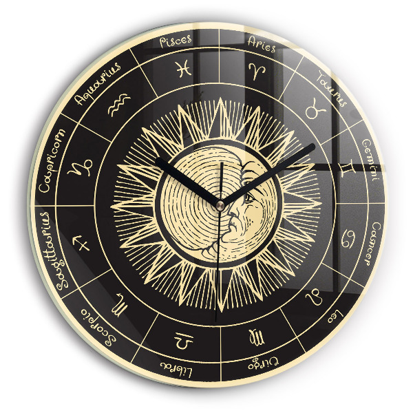 Orologio rotondo Zodiaco e Sole
