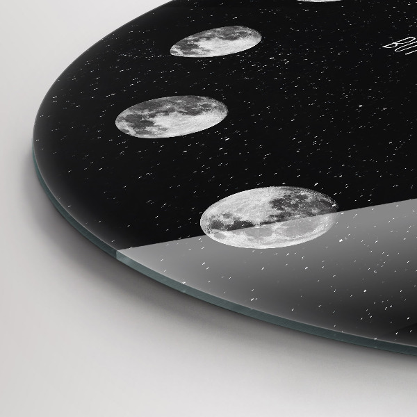 Orologio rotondo Fasi lunari e iscrizione