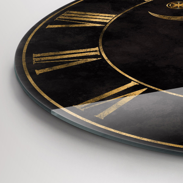 Orologio rotondo Numeri romani dorati