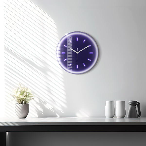 Orologio rotondo Linee al neon