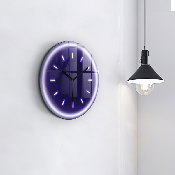 Orologio rotondo Linee al neon